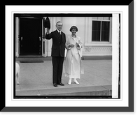Pres. & Mrs. Coolidge acknowledge greetings from crowd, 11/5/24 Classic, Vintage Print