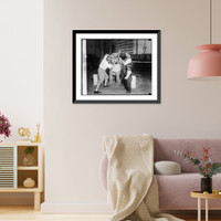 Robert Ellen pulling tooth of baby elephant, 11/3/24, Vintage Print