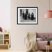 Historic Framed Print, Dorothy G. Fowler presents Pres. Coolidge with Forget-Me-Not, 11/8/24,  17-7/8" x 21-7/8"