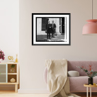Historic Framed Print, Sen. J.W. Harreld of Okl. and A.H. Giessler, Min. to Guatemala, 11/13/24,  17-7/8" x 21-7/8"