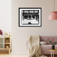 Historic Framed Print, Dwight Davis, Pres. Coolidge, & Sec. Wilbur at Tomb of Un. Sol., 11/11/24 - 2,  17-7/8" x 21-7/8"