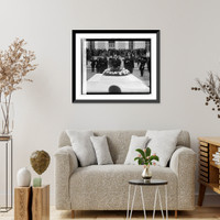 Historic Framed Print, Dwight Davis, Pres. Coolidge, & Sec. Wilbur at Tomb of Un. Sol., 11/11/24 - 2,  17-7/8" x 21-7/8"