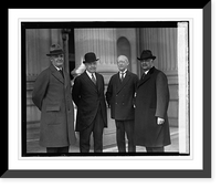 Historic Framed Print, Senators Rice W. Means, Wm. M. Butler, Jesse H. Metcalf, & Sen. Curtis, 12/1/24,  17-7/8" x 21-7/8"