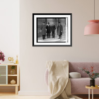 Historic Framed Print, Senators Rice W. Means, Wm. M. Butler, Jesse H. Metcalf, & Chas. Curtis, 12/1/24,  17-7/8" x 21-7/8"