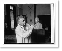 W. Clark Noble with bust of Woodrow Wilson, 12/22/24, Historic Reproduction