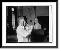 W. Clark Noble with bust of Woodrow Wilson, 12/22/24, Historic Reproduction