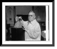 W. Clark Noble with bust of Woodrow Wilson, 12/22/24 Classic, Historic Reproduction
