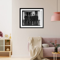 Historic Framed Print, Texas delegation at W.H. on behalf of Clarence Gilmore, 1/12/25,  17-7/8" x 21-7/8"