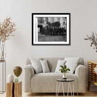 Historic Framed Print, Delegation from Committee of 1000 at W.H., 1/8/25,  17-7/8" x 21-7/8"