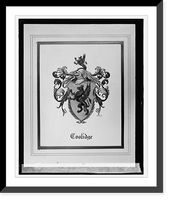 Historic Framed Print, Coat of arms of President Coolidge,  17-7/8" x 21-7/8"