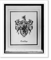 Historic Framed Print, Coat of arms of President Coolidge,  17-7/8" x 21-7/8"