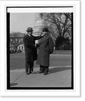 Historic Framed Print, Mickey Walker with Rep. Fred Britten at Capitol, 2/5/25,  17-7/8" x 21-7/8"