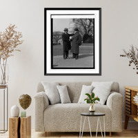 Historic Framed Print, Mickey Walker with Rep. Fred Britten at Capitol, 2/5/25,  17-7/8" x 21-7/8"