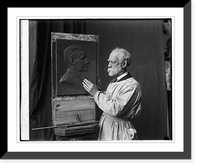 H.K. Bush-Brown and plaque of Coolidge, 2/5/25, Historic Print