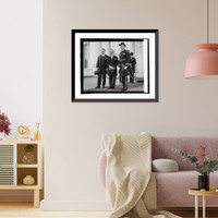 Historic Framed Print, J.B. Wright, Ambassador Telley, and Capt. A.A. Andrews at W.H., 2/24/25,  17-7/8" x 21-7/8"