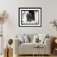 Historic Framed Print, Taft & Hughes at McCormick funeral, 2/26/25,  17-7/8" x 21-7/8"