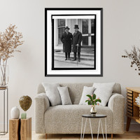 Historic Framed Print, Stanislans Namyslowski and Dr. Wroblerski at W.H., 3/2/25,  17-7/8" x 21-7/8"