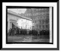 Historic Framed Print, Crowd at W.H. day after Inauguration, 3/5/25,  17-7/8" x 21-7/8"