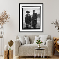 Historic Framed Print, Sir Howard & Lady Howard at Union Station, 3/6/25,  17-7/8" x 21-7/8"