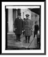 Historic Framed Print, Gov. F.S. Billings & Gen. H.D. Johnson of Vermont, 3/5/25,  17-7/8" x 21-7/8"