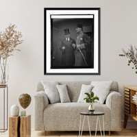 Historic Framed Print, M. Timothy Smiddy & S. Yousry at service to late Pres. Ebert, 3/6/25,  17-7/8" x 21-7/8" Historic Framed Print, M. Timothy Smiddy & S. Yousry at service to late Pres. Ebert, 3/6/25,  17-7/8" x 21-7/8"