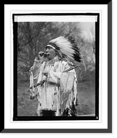 Historic Framed Print, Chief Whirlwind Soldier from Rosebud Reservation, S.D., [3/10/25],  17-7/8" x 21-7/8"