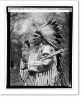 Historic Framed Print, Chief Whirlwind Soldier from Rosebud Reservation, S.D., [3/10/25] - 2,  17-7/8" x 21-7/8"