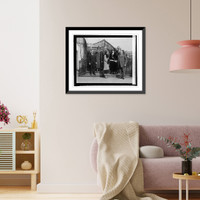 Historic Framed Print, Fur dealers of Vermont present Mrs. Coolidge with coat, [3/9/25],  17-7/8" x 21-7/8"