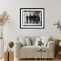Historic Framed Print, Lt. Wiltse, Mr. Isaguirre, Hon. Lewis Bogran, & J.B. Wright, 3/9/25 - 2,  17-7/8" x 21-7/8"