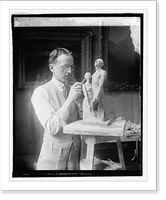 Historic Framed Print, Cecil Thomas, London sculptor, 3/17/25,  17-7/8" x 21-7/8"