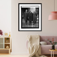 Historic Framed Print, Senate Com., Sen. J.T. Robinson, Sen. Curtis, & D.S. Barry, 3/17/25,  17-7/8" x 21-7/8"