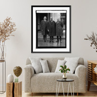 Historic Framed Print, Senate Com., Sen. J.T. Robinson, Sen. Curtis, & D.S. Barry, 3/17/25,  17-7/8" x 21-7/8"
