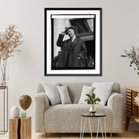 Historic Framed Print, Attny. Gen. J.G. Sargent at Union Station, 3/18/25 - 2,  17-7/8" x 21-7/8"