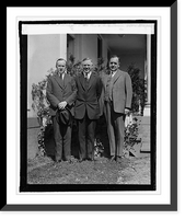 Historic Framed Print, Coolidge, J.A. Hill, & Sen. Stanfield, 3/19/25,  17-7/8" x 21-7/8"