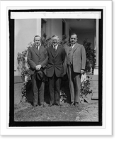 Historic Framed Print, Coolidge, J.A. Hill, & Sen. Stanfield, 3/19/25,  17-7/8" x 21-7/8"