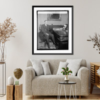 Historic Framed Print, Vice President Dawes in Capitol, 3/19/25,  17-7/8" x 21-7/8"