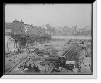 Historic Framed Print, The Big Pennsylvania hole (for station), N.Y.,  17-7/8" x 21-7/8"