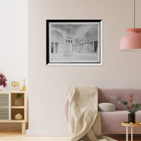 Historic Framed Print, Hall of Architecture, Carnegie Institute, Pittsburgh, Pa.,  17-7/8" x 21-7/8"