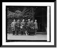 Historic Framed Print, President Elect Gerardo Machado at Mt. Vernon, 4/17/25,  17-7/8" x 21-7/8"