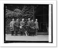 Historic Framed Print, President Elect Gerardo Machado at Mt. Vernon, 4/17/25,  17-7/8" x 21-7/8"