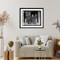 Historic Framed Print, President Elect Gerardo Machado of Cuba, with daughter & 2 friends, [4/15/25],  17-7/8" x 21-7/8"
