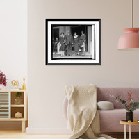 Historic Framed Print, Gerardo Machado with daughter and friends, 4/15/25,  17-7/8" x 21-7/8"