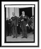 Historic Framed Print, President Elect Gerardo Machado with J.B. Wright, 4/15/25,  17-7/8" x 21-7/8"