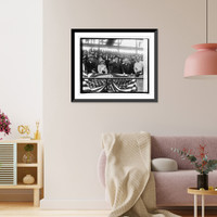 Historic Framed Print, President Coolidge throwing out 1st ball, 4/22/25,  17-7/8" x 21-7/8"