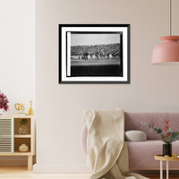 Historic Framed Print, Kellogg & Griffith lead the parade, 4/22/25,  17-7/8" x 21-7/8"