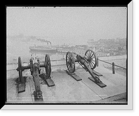 Historic Framed Print, Looking down from old fort, Mackinac Island, Mich.,  17-7/8" x 21-7/8"