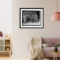 Historic Framed Print, D.A.R. officers at Mt. Vernon, 4/24/25 - 2,  17-7/8" x 21-7/8"