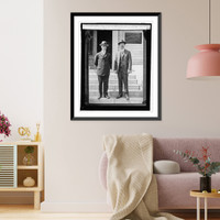 Historic Framed Print, Donald B. MacMillan & Dr. Gilbert Grosvenor, 4/22/25,  17-7/8" x 21-7/8" Historic Framed Print, Donald B. MacMillan & Dr. Gilbert Grosvenor, 4/22/25,  17-7/8" x 21-7/8"