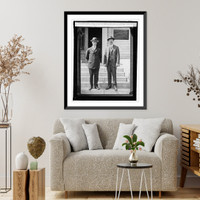 Historic Framed Print, Donald B. MacMillan & Dr. Gilbert Grosvenor, 4/22/25,  17-7/8" x 21-7/8" Historic Framed Print, Donald B. MacMillan & Dr. Gilbert Grosvenor, 4/22/25,  17-7/8" x 21-7/8"