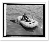 Lt. R.E. Byrd, U.S.N, in rubber life boat, 4/27/25, Vintage Poster